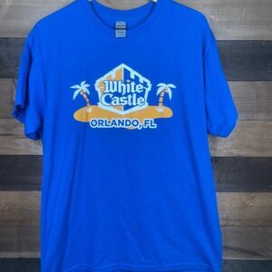 White Castle Orlando FL T Shirt Mens Large Blue Restaurant Foodie Souvenir